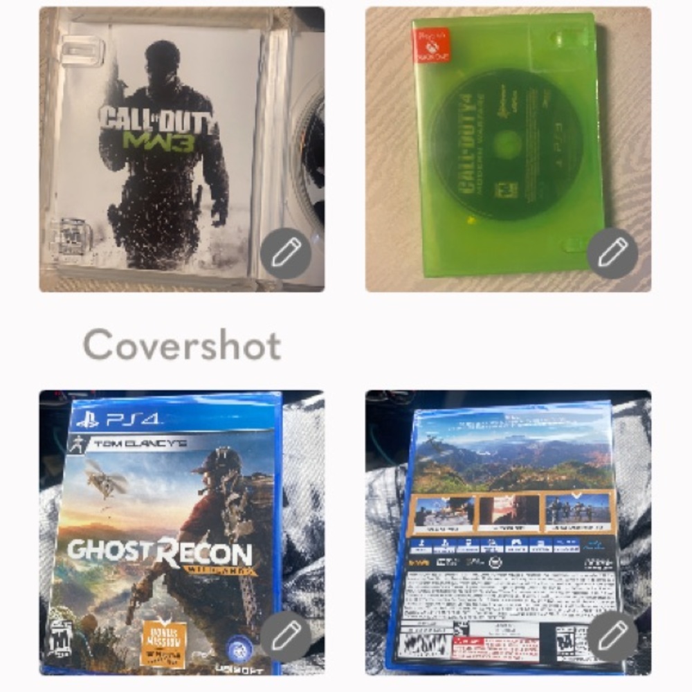 Ghost Recon & 2 Call of duty MW 3&4 modern warfare PS3